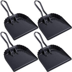Mumufy 4 Pack 12 inch Heavy Duty Metal Dustpan Large Wide Dust Pans by Mumufy