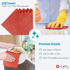 Orighty Cleaning Cloths Bulk, 200 Pack Shop Rags Reusable, Microfiber Cleaning - Image 5