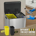 CAPHAUS Dual Trash Can with Lid, Trash and Recycling Bins Combo - Image 6