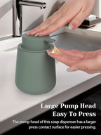 INGOFIN Ceramic Lotion Dispenser - 12oz Refillable Hand Soap Dispenser Bathroom - Image 4