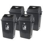 18 Gallon Grey Commercial Trash Can - Image 7