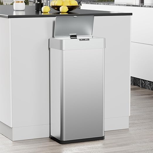 TLSUNNY 13.2 Gallon Motion Sensor Trash Can, Touchless Automatic Garbage Can - Image 9