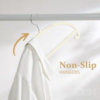 MIZGI 50 Pack Ivory Velvet Hangers - Image 4