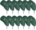 CRAFTSMAN GOLF 12pcs or 1pc Thick Synthetic Leather Golf Iron Head Covers Set - Image 2