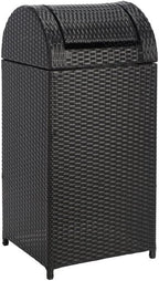 Safavieh Outdoor Collection Serapis Black Wicker Trash Bin by SAFAVIEH