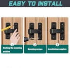 90/180 Degree Barn Door Lock, Small Flip Gate Latches Protect Privacy Sliding - Image 6