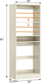 Unikito 25” Closet System, Freestanding Closets Organizer Wardrobe - Image 7