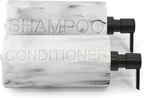 Marble Resin 2 Piece Shampoo and Conditioner Dispenser Set, Luxurious - Image 7