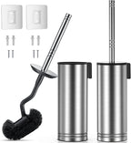 Hamitor Toilet Brush and Holder Set: 304 Stainless Steel Rustproof Toilet by HAMITOR