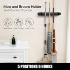 IMILLET Mop and Broom Holder, Wall Mounted Organizer-Mop and broom Storage Tool - Image 3