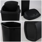 Teyyvn 6 Gallon Plastic Flip Lid Trash Can - Image 3