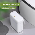 funest Trash Can with Lid, 3 Gallons/10.3 Qt Garbage Can with Press Top - Image 2