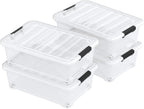 20 Quart Clear Plastic Under Bed Storage Bin - Image 7