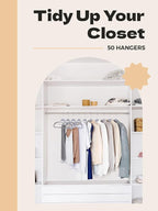 HOUSE DAY Grey Plastic Hangers 30 Pack, Slim Space Saving, Non Slip Clothes - Image 9