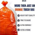 Plasticplace 55-60 gallon Trash Bags │ 1.2 Mil │ Orange Heavy Duty Garbage Can - Image 3