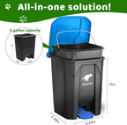 Dog Poop Trash Can Outside, 20L/5Gallon Dog Waste Trash Can - Image 2