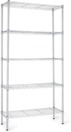 Amazon Basics 5-Shelf Adjustable Heavy Duty Steel Wire Rack Storage Shelving by AmazonBasics