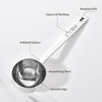 Long Handle Coffee Scoop: 5.98 Inch 18/8 Stainless Steel 2 Tablespoon Metal - Image 6