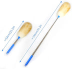 Wool Lambswool Extendable Cleaning Brush Duster 21.2-51.2in, Anti-Static - Image 2