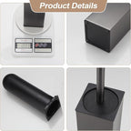 BGL Standing Toilet Brush and Holder GunGrey Aluminium Toilet Bowl Cleaner - Image 4