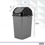 Superio Small 2.5 Gallon Plastic Trash Can - Image 2