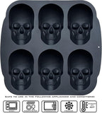 JETKONG 6 Cavity Skull Cake Pan and Silicone Skull Cakelet Mold - Image 3
