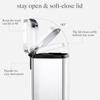 AthLike Trash Can, Stainless Steel Kitchen Garbage Can, Step Waste Bin - Image 3
