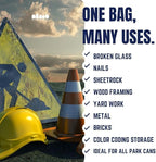 Plasticplace 55-60 gallon Trash Bags │ 1.2 Mil │ Orange Heavy Duty Garbage Can - Image 4