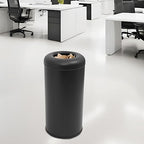 58.6 Liter / 15.48 Gallon Commercial Open Top Trash Can White Stainless Steel - Image 2