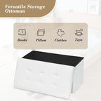 Athena Collection 30" Storage Ottoman Bench Folding Bench - Image 5