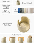 Sponge Holder for Kitchen Sink, Ceramic Dish Sponge Holder Sink Caddy Compact - Image 2