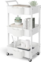 3-Tier Utility Rolling Cart, Mobile Utility Cart by RollingCartWithWheels