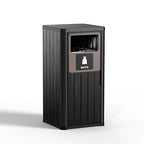 Outdoor Single Barrel Trash Can, Waterproof Resin Garbage Can by OutdoorLivingPerfected