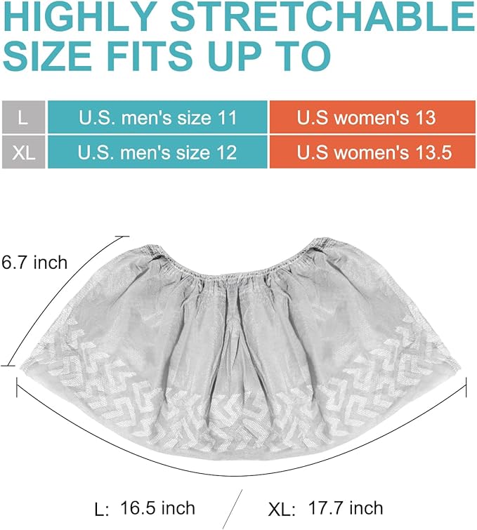 Shoe Covers Disposable 200 Pack, Non-Woven Booties - Image 4
