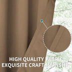 BGment Taupe Blackout Curtains 45 Inches Length - Image 4
