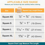 32 Pcs Square Chair Leg Floor Protectors - Image 2