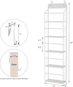 Univivi 5-Shelf Fabric Door Storage Over Door Hanging Organizer - Image 4