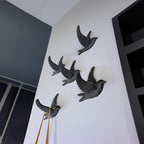 Ambipolar 5-Pack Bird Flying Style Coat Hooks, Vintage Black Hooks - Image 2