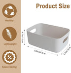 COVRA 2-Pack Plastic Storage Bins, Small Storage Baskets, Organizers - Image 2