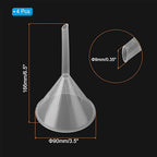 PATIKIL 3.5 Inch Clear Plastic Funnel - Image 2