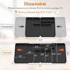 Lifewit Large Silverware Drawer Organizer, Plastic Cooking Utensil Tray - Image 2