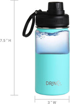 DRINCO Stainless Steel Water Bottle Spout Lid Vacuum Insulated Double Wall - Image 5