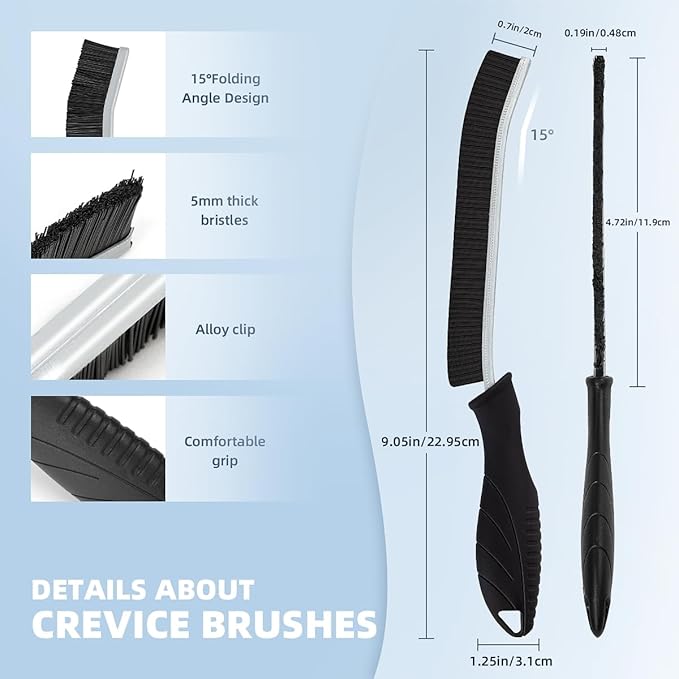 3Pcs Hard Bristle Crevice Cleaning Brush, Scrub Brush, Kitchen Sink Cleaning - Image 2