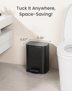 Cesun Small Bathroom Trash Can - Image 2