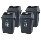 13 Gallon Swing Top Garbage Can, Plastic Waste Bin - Image 6