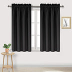 DWCN Black Blackout Curtains for Bedroom – Rod Pocket Thermal Insulated Energy by DWCN
