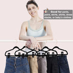 Black Velvet Hangers Clips 20 PCS, Non-Slip Velvet Clips - Image 4