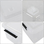 30 Quart Clear Plastic Latch Storage Bins - Image 3