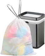 10 Gallon Trash Bags Drawstring, 1 Mil Thick White Garbage Bag - Image 4