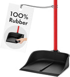 Dustpan with Handle by Ravmag- Solid Natural Rubber Construction- 40” Long by Ravmag